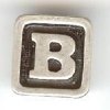 1 9mm Silver Slider - Letter "B"